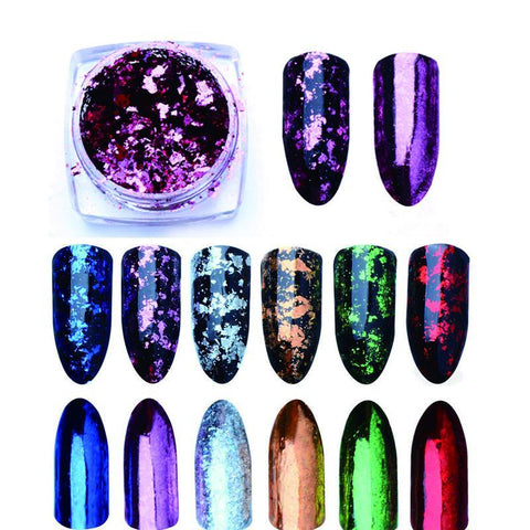 Magic Mirror Nail Powder Decoration