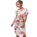 O-Neck Floral Dress