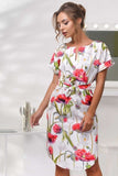 O-Neck Floral Dress