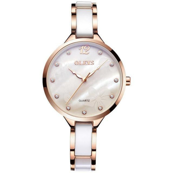 Luxury Rose Gold Ceramic  Watch