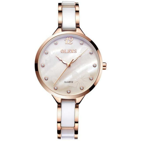 Luxury Rose Gold Ceramic  Watch